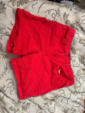 Calvin Klein Bright Red Women's Denim Shorts